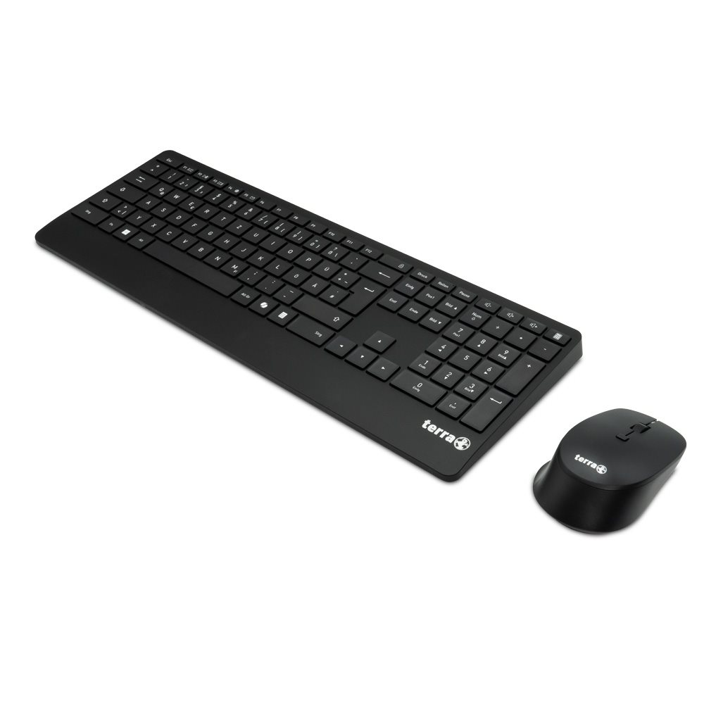 TERRA Desktop 4000 Wireless AES [DE] USB black Copilot  Tastatur+Maus, QWERTZ, 105 Tasten,