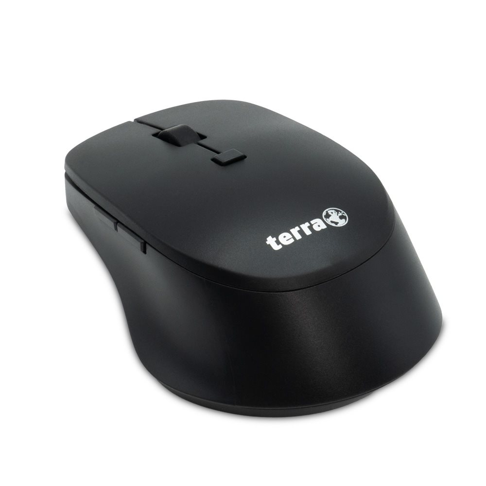 TERRA Mouse 4000 Wireless Silent USB black 6-Tasten Maus, für Rechtshänder